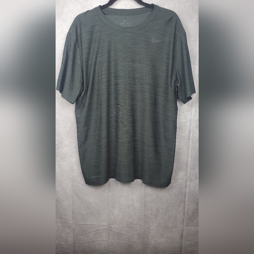 Nike Dri-FIT Training Running Short Sleeve T-Shirt Grey‎ Men's Size XL